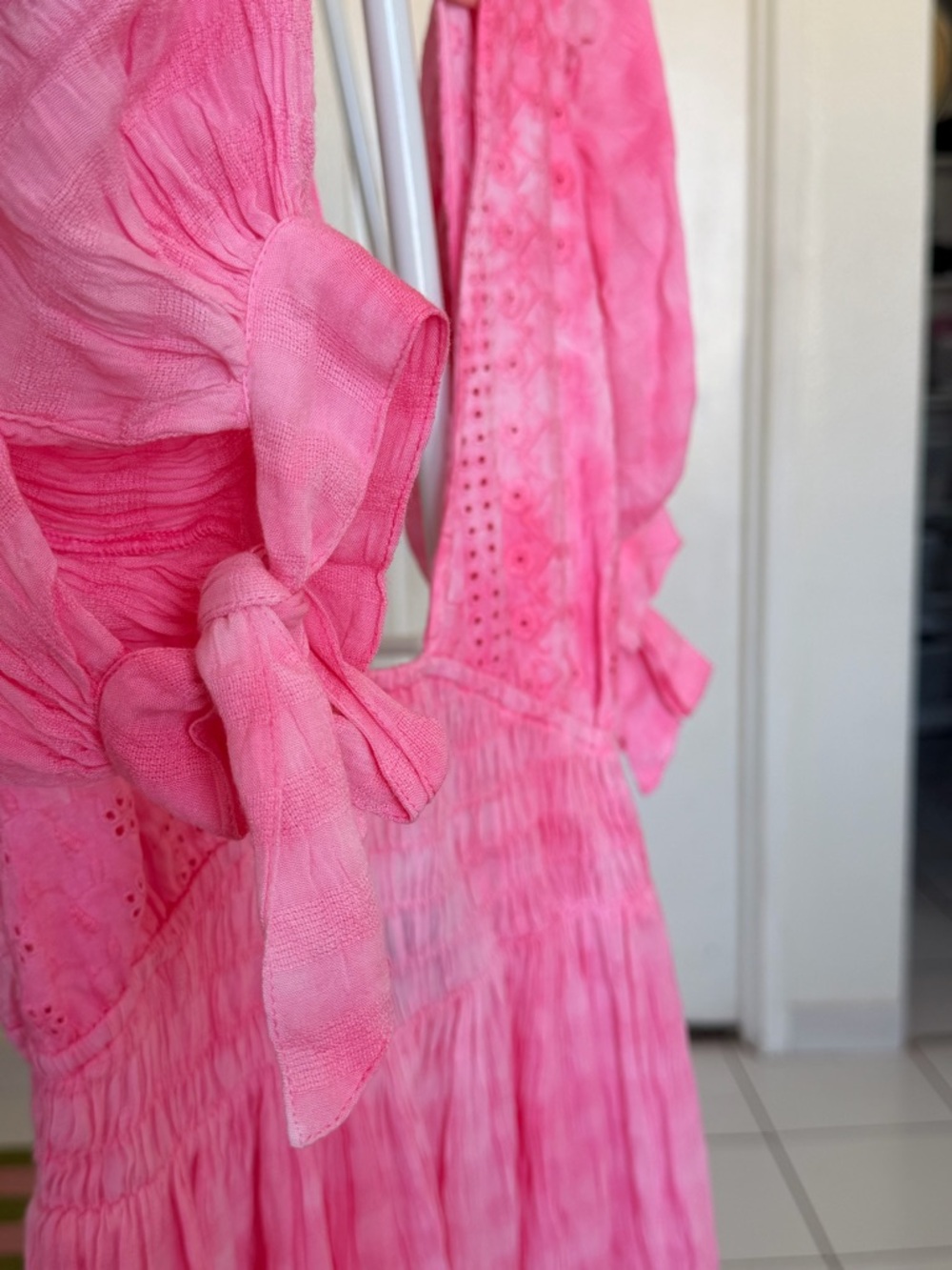 ASOS Pink Mini Dress with Smocked Waist - Picture 11 of 15